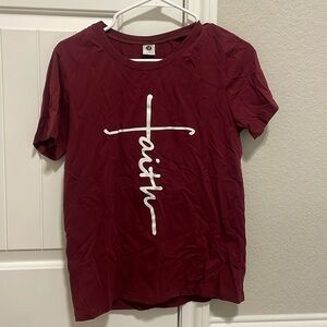 Maroon faith T-shirt